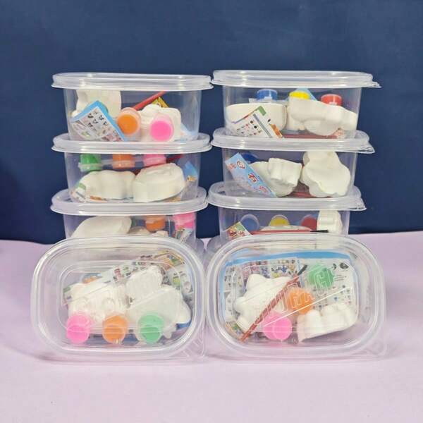 دمية جبس بيضاء فارغة لل- DIY، لعبة حرفية للرسم والتلوين