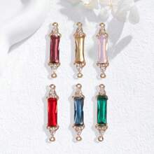 2 pièces/set Boucles d'oreilles élégantes aux zirconiums micropavés de couleurs mixtes, boucles d'oreilles pendantes géométriques polyvalentes à la mode pour femmes. Convient pour la fabrication de bijoux tels que colliers, bracelets, boucles d'oreilles, porte-clés