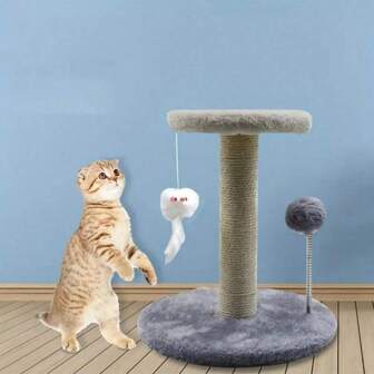 1PC Cat Climbing Frame, Cat Scratching Column, Cat Tree - Durable Cat Climbing Frame, Scratching Board, And Cat Toys - Cat Teasing Toys - Cat Toys - Cat Self Entertainment Pet Supplies - Suitable For Cats And Kittens To Use