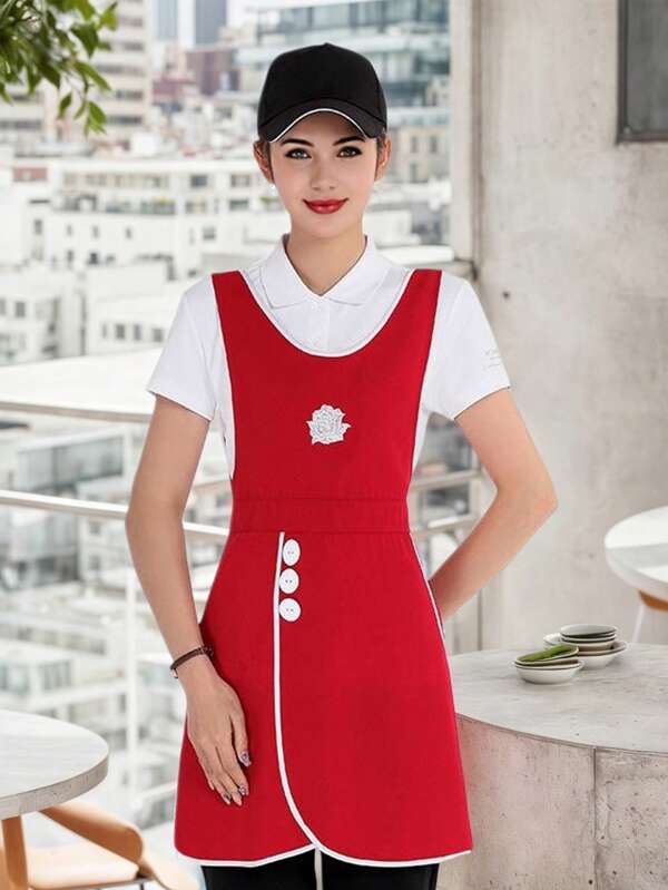Ins Cute & Fashion Apron, Suitable For Supermarket, Beauty Salon, Nail Salon Workers