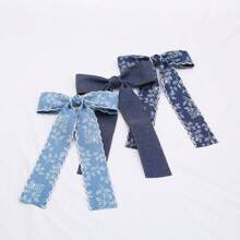3 pièces Pinces à cheveux en tissu de jean, Pinces à queue de cheval haute, Accessoires cheveux, Pinces pince-canard, Pinces pour cheveux, Pinces à cheveux