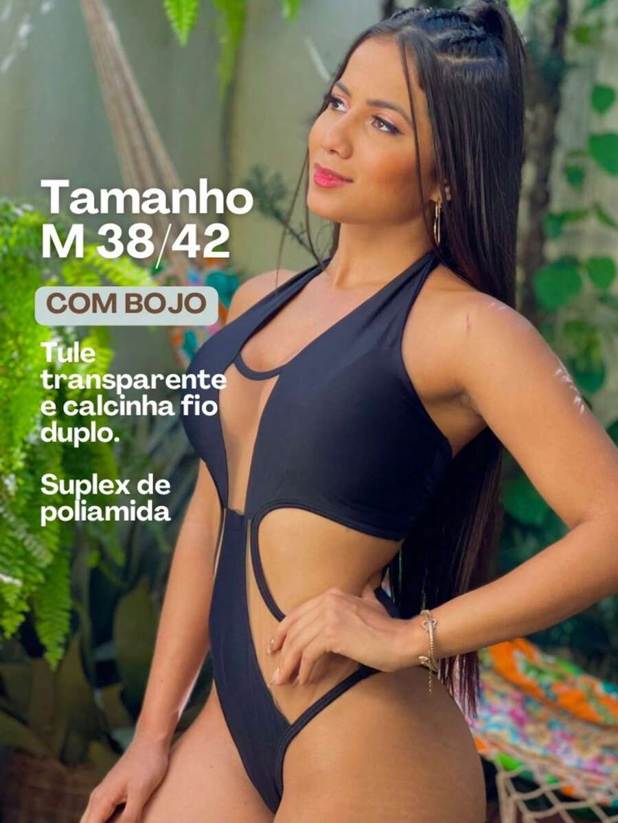 Halter Neck Swimsuit With Tulle Beach Tropical Sun Casual Mesh Fabric Backless / Backless WOMEN'S SWIMSUIT WITH PADS SWIMSUIT SWIMSUIT WOMEN'S SWIMSUIT BEACHFASHION Holidays Home Beach Birthday Party Holiday Night Travel Bachelorette Party Daily Sports And Fitness - 黑色 - 查看 1