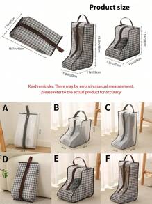 1 pezzo Borsa portastivali multifunzionale con manico - Borsa protettiva per scarpe antipolvere e anti-umidità, adatta per stivali lunghi e stivaletti alla caviglia, borsa da viaggio portatile con zip, leggera