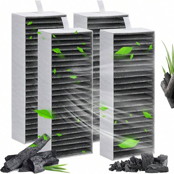 4 Stück Aktivkohlefilter für  HZ9VRCR0 17004796/ Bosch HEZ9VRUD0 17004811/ Neff Z821VR0 17004806/ Gaggenau CA282111/ Constructa CCZ9VRCRCR0 17006669, Umluftersatzfilter Zubehör