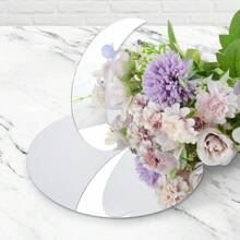 7 Stücke Mond-Phasen Acryl-Wandaufkleber, abnehmbare Acryl-Spiegel-Wandaufkleber für Zuhause, Wohnzimmer, Schlafzimmer, Dekoration (Silber) (Stil 1) Spiegel Wand Wanddekoration Zimmer Dekoration Wandspiegel Spiegel für Zimmer Heimdekoration Badezimmer Dekoration Wohnzimmer Dekoration