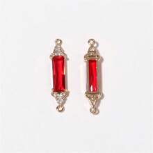 2 pièces/set Boucles d'oreilles élégantes aux zirconiums micropavés de couleurs mixtes, boucles d'oreilles pendantes géométriques polyvalentes à la mode pour femmes. Convient pour la fabrication de bijoux tels que colliers, bracelets, boucles d'oreilles, porte-clés