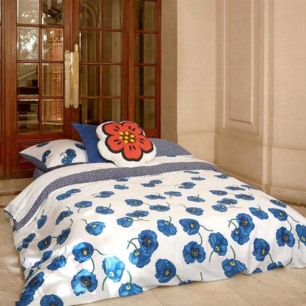 Kenzo KCA-010 Set di quattro pezzi in 100% cotone, delicato sulla pelle e traspirante, color carne e fresco, antibatterico e anti-pilling, set di lenzuola e trapunta, per uso domestico in dormitorio