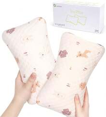 vocheer - almohada de viaje de 11 x pulgadas, almohadas pequeñas para dormir, almohadas pequeñas para cuello, muñeca, lumbar y rodilla, almohada de mascotas, algodón, fundaíble, lavable a - Caqui - Ver 11