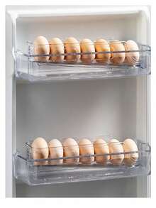 2pcs/3pcs Stackable Egg Storage Rack, Refrigerator Side Door Egg Holder Organizer - Multicolor - View 9