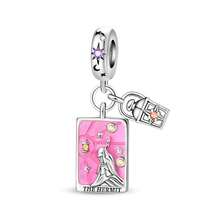 1 件镀银力量皇帝皇后正义之剑卡牌饰品塔罗牌吊坠女士手链项链 DIY 珠宝制作生日最佳礼物