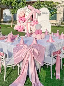 Guirnalda con gran lazo de cinta, guirnalda decorativa con gran lazo pomposo para colgar en pared como decoración para fiesta de soltera, cumpleaños, baby shower, boda, despedida de soltera