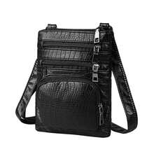 Large Capacity Practical Multi Layer Fashionable Shoulder Bag, New Women Fashionable Handbag Versatile Soft Leather Storage Bag For Women, Suitable For Casual Matching With A Variety Of Clothing - 黑色 - 查看 7