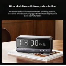 PHILIPS 便攜式無線藍牙音箱超重低音炮迷你鋼炮音響大音量震撼低音 學生宿舍桌面小型音響帶鬧鐘功能