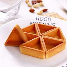 6pcs Stainless Steel Triangle Perforated Tart Rings, Heat-Resistant Perforated Cake Mousse Rings, Baking Molds - Triangle Tart Ring - View 4