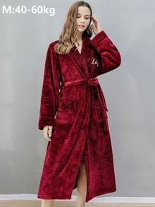 1pc Personalized Plush Robe Custom Embroidered, Birthday Gift, Wedding Gift, Adult Men Women Night Robe For Mom, Spa Bath Robe, Mother's Day Gifts, Father's Day Gifts, Wedding, Wedding Accessories, Bridesmaid Gifts Beach Essentials, Multi-Functional, Ornamental, Tea Room, Home, Garden, Office, For Anniversaries, For Valentine's Day, For Mother's Day, For Birthdays, For Father's Day, For Graduation, For Weddings, For Housewarming Back To School, Dorm Essentials Shower Towels For Beauty Salon, Hotel Sports, Home Essentials, Towel, Skin Care - Multicolor - View 25