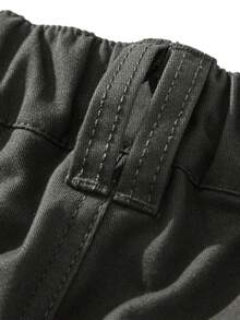 Shorts For Men Men's Multi-Zipper Pocket Shorts Shorts Mid-Length Pants Belt Black Sports Pants Casual Pants Loose Overalls Suitable For Sports Hiking, Running And Playing Ball Jorts - 軍綠色 - 查看 6