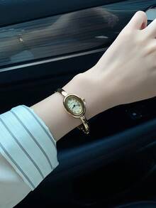 SUNLIFEX Brand Light Luxury High-Level Sense Of Small Bracelet Ladies Quartz Watch Exquisite Oval Dial Roman Numerals Suitable For School Work Party Party Various Occasions Send To Family Send To Girlfriend Gift First Choice - one-size - View 10