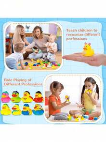 15/25/35 件夏日趣味橡皮鸭：儿童彩色泳池浮床 - PVC 材质 - 适合泳池和海滩 - 漂浮玩具 - 生日礼物 - 彩色 - 查看 3