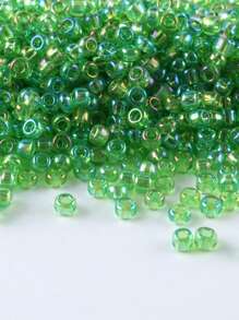 GO2CJBEADS 10 جرام جودة جيدة من حبيبات الزجاج الشفافة بقياس 2 ملم بألوان نمط لتصنيع المجوهرات