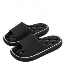 Dép đi trong nhà Busylion dành cho nữ không thấm nước Dép chống trượt đơn giản Dép xăng đan phong cách giản dị đơn giản Dép đi trong nhà phòng tắm Dép đi trong nhà dành cho nữ - màu đen - Xem 10