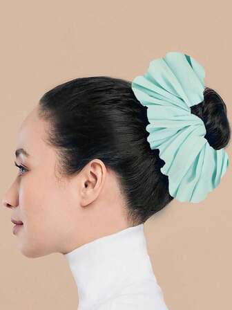 1 件/套超大雪纺发圈，海绿色，女士配饰头饰适合日常搭配，发带，发饰，发圈