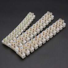 2Set (3pcs/Set) 12 Way 3A Plastic Terminal Block Wire Connector Barrier Strip Screw - White - View 4