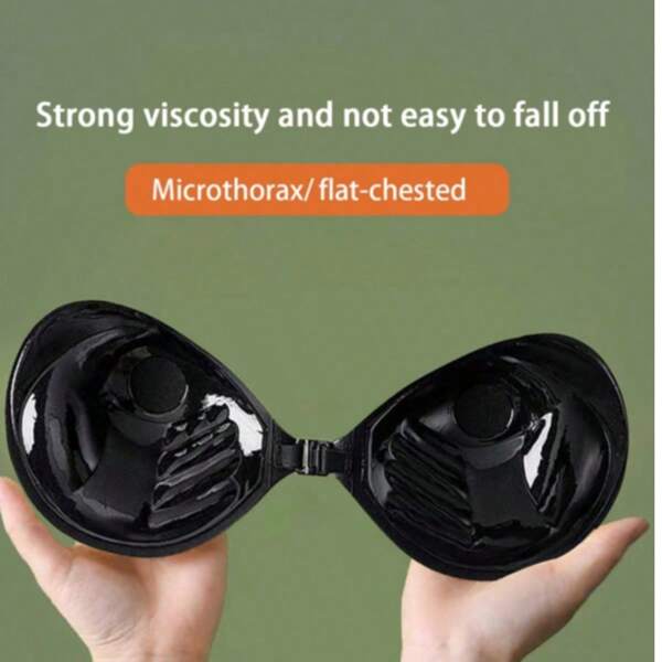 2 paia di petali per seno in silicone riutilizzabili, reggiseno senza spalline per abito da sposa, per miglioramento della scollatura, sollevamento del seno, cuscinetti per il seno invisibili, reggiseno estivo anti-visibile, sottozona antiscivolo per sport