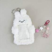 Kawaii 3 Inch Plush Card Holder, Kpop Postcards Storage Bag,Keychain Pendant- Squirrel - Brown - View 3
