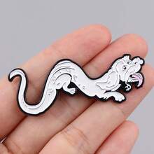 1pc Magical Domain Dragon Enamel Brooch Pin - Adorable Badge For Backpack And Clothes Dress Accessories Pin For Clothes Bag Charm School Office Accessories Shirts Jacket Jewelry Christmas Halloween Clothes Pin Funny Cute Teacher Gifts - Black - View 10