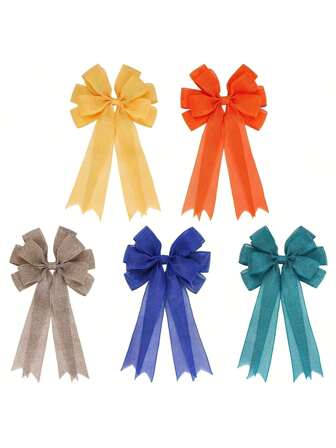 1 pieza de cinta de lino amarilla y naranja con borde tejido en forma de lazo, apta para decoración del hogar, fiestas festivas, envoltura de regalos, decoración multiusos