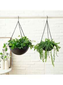Versatile Black Iron Hanging Chain - Adjustable For Bird Feeders, Lanterns & Outdoor Decor,Flower Basket, Utility Hooks