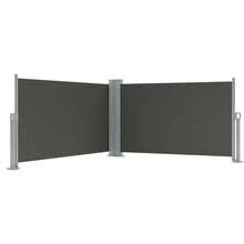 71''x236'' Retractable Double Side Awning For Patio, Water & UV Resistant Retractable Privacy Screen, Outdoor Retractable Folding Privacy Screen Divider For Garden, Backyard, Balcony - 灰色 - 查看 7