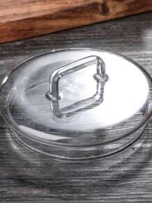 1pc High Borosilicate Glass Bowl With Lid, Transparent Food Storage Container For Fruit, Candy, Snack, Salad, Kids