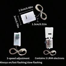 1/5 pezzi Luci a fata a LED, batteria a bottone (batterie incluse), luci a filo di rame in piccola scatola bianca, luci a filo di rame, lampade, luci LED, luce notturna, illuminazione, luce per libri, luci LED per camera, illuminazione decorativa per feste, camera da letto, giardino, feste, matrimoni, decorazione per stanza, decorazione per matrimoni, decorazione natalizia, luci da favola, alberi da giardino, Natale, decorazione per feste di matrimonio a filo di rame, decorazione di Ognissanti, decorazione natalizia