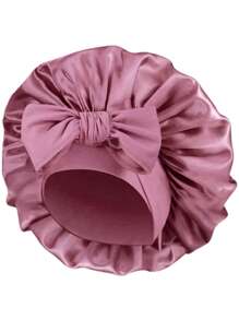 1 pezzo Fascia elastica per capelli in raso a righe larghe per donna, copricapo per la cura dei capelli