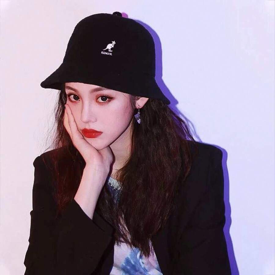 Hat Kangol Fisherman Hat Sun Hat For Men And Women Large Head Circumference  Towel HyunA Hat Bucket Hat Round Top - Mái vòm vải bông màu xám - Xem 1