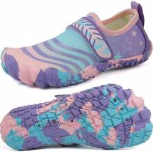 Shoes Barefoot Aqua Socks Outdoor Indoor Quick Dry Sandals Lightweight Slip On Walking Sneakers Beach Pool Swim (Little/Big) - 紫色 - 查看 1