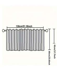 1 Piece Minimalist Solid Color White Pleated Waterfall Edge Kitchen Cabinet Half Curtain, Dust-Proof Decorative Valance