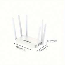 WiFi Router 1200Mbps, Wireless Router Dual Band 5GHz+2.4GHz WiFi 6 Router, With 1200Mbps WAN/ LAN, 6 X Antennas Long Range Coverage, US Plug, Supports Router/ Access Point/ Repeater Modes, For Gaming And VR - MU-MIMO, Beamforming, OFDMA, WPA3, Ideal For Home & Office - 白色-1200Mbps - 查看 4