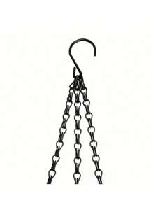 Versatile Black Iron Hanging Chain - Adjustable For Bird Feeders, Lanterns & Outdoor Decor,Flower Basket, Utility Hooks