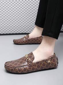 Versatile Casual Loafers Sneakers, Lightweight & Fashionable Men Shoes, Suitable For All Seasons - Brown - View 2