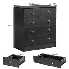 4 Tire Drawers Dresser Nightstand Bedroom Storage Organizer Small Chest Cabinet - 1 - View 5