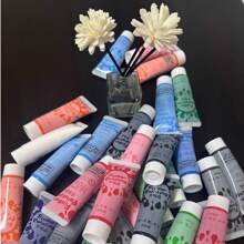 6 pezzi Set di Vernici per Dita Lavabili: Colori Vibranti, Lavabili, Facile da Pulire, Forniture Artistiche Multiuso per Pittura e Bricolage Fai-da-Te, Colori Casuali