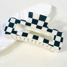 2pcs/4pcs Women's Summer Fashion Multicolor Plaid Hair Clips, Pink/Blue/Black & White/Tartan Hair Claws, Checkered Hair Accessories For Women Beauty Claw Clips