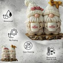 Verzauberter Gartenzwerg Tischbewacher 2D Kristall Acryl Wärmender Herzschmuck | Vielseitige Dekoration für Büro und Zuhause | Ultimatives Geschenk für Weihnachten, Erntedankfest und gemütliche Momente (Mutter/Vater/Geliebte)