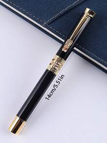 1 Piece High Quality Brand Dragon Crystal Rhinestone Business Men Gift Writing Pen Luxury Signature Pen School Supplies, Back To School - 1 Pen - View 11