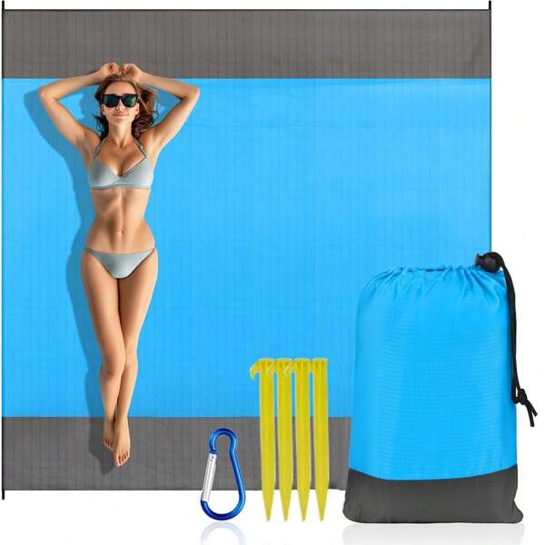 [Heavy Upgrade] Outdoor Folding Portable Beach Mat Outdoor Camping High Quality Carpet Beach Blanket Picnic Blanket Floor Mat Tent Carpet Mat Suitable For Camping Trips On Foot