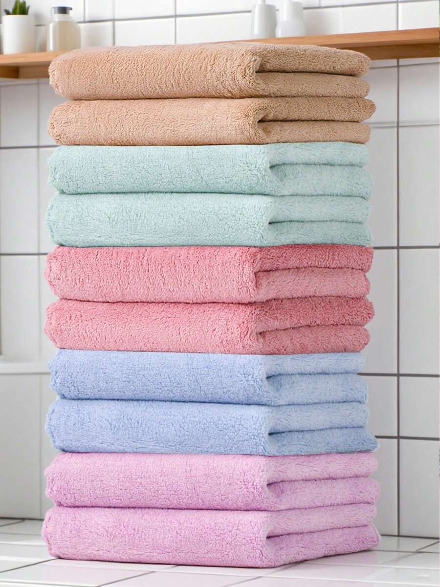 Conjunto de 8 toalhas de mão leves e altamente absorventes de secagem rápida, material de microfibra fina de alta qualidade, cor sólida, macias e confortáveis, adequadas para salão de beleza, casa, banheiro, multiuso (13,8 x 29,5 polegadas, várias cores)