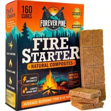 Fire Starter Cubes 160 Pcs Easy BBQ Ignition Natural Waterproof Odorless Firestarter Squares For Campfire Charcoal Grill Outdoor Fire Pit Wood Stove Fireplace Logs Camping Essentials - Hình khối - Xem 1