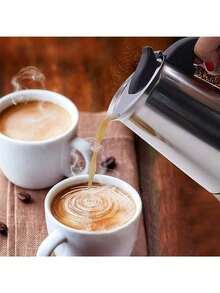 不鏽鋼咖啡壺-義式咖啡壺304不銹鋼摩卡咖啡壺 煮咖啡器具摩卡壺亞意式家用摩卡壺 咖啡機 覆底咖啡壺電磁爐加熱家用不銹鋼咖啡壺家用摩卡壺歐式手沖壺咖啡壺瓶-居家好物-辦公好物-多尺寸-100ml-200ml-300ml - 咖啡壺 - 查看 8